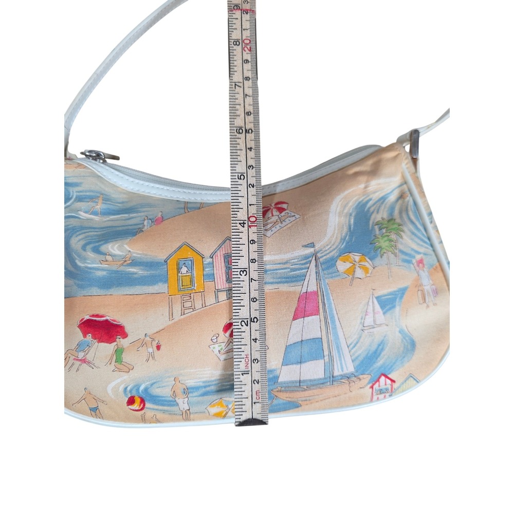 Fossil Somerset Top Zip Print Beach Baguette Shoulder Bag SL3718567 NWT Y2K - Picture 6 of 14